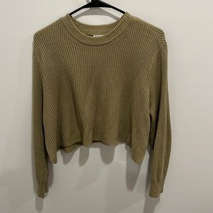 Cotton on Cropped Green Sweater